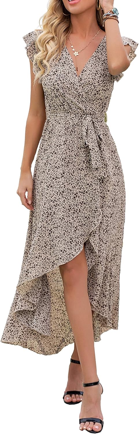 GRECERELLE Women's Boho Floral Print V-Neck Maxi Dress Review