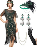 Great Gatsby Lace Neck Flapper Dress - Authentic 1920s Look