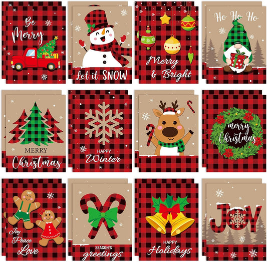 Christmas Mini Notebooks 24-Pack - Festive Pocket-Sized Notepads