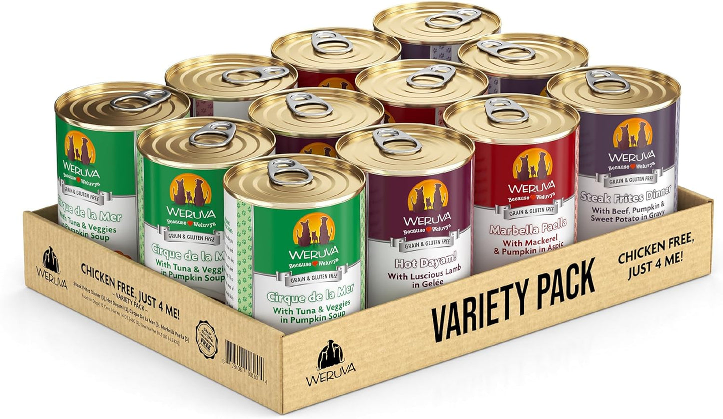 Weruva Classic Dog Food Variety Pack for Healthy Pups
