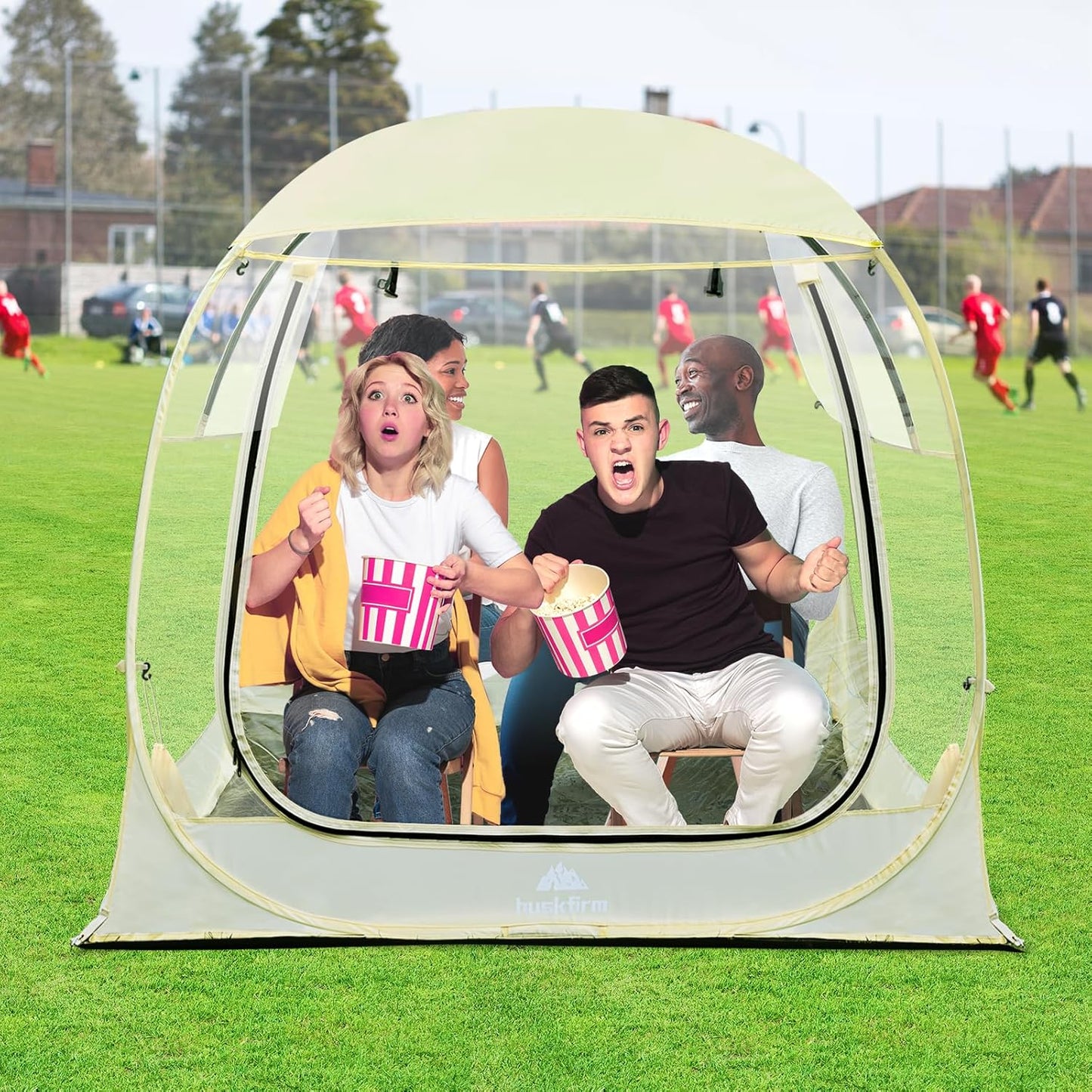 Clear Dome Pop-Up Sports Tent: Instant Shelter for 6