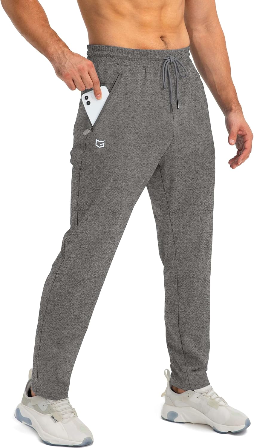 G Gradual Men's Athletic Sweatpants with Zipper Pockets