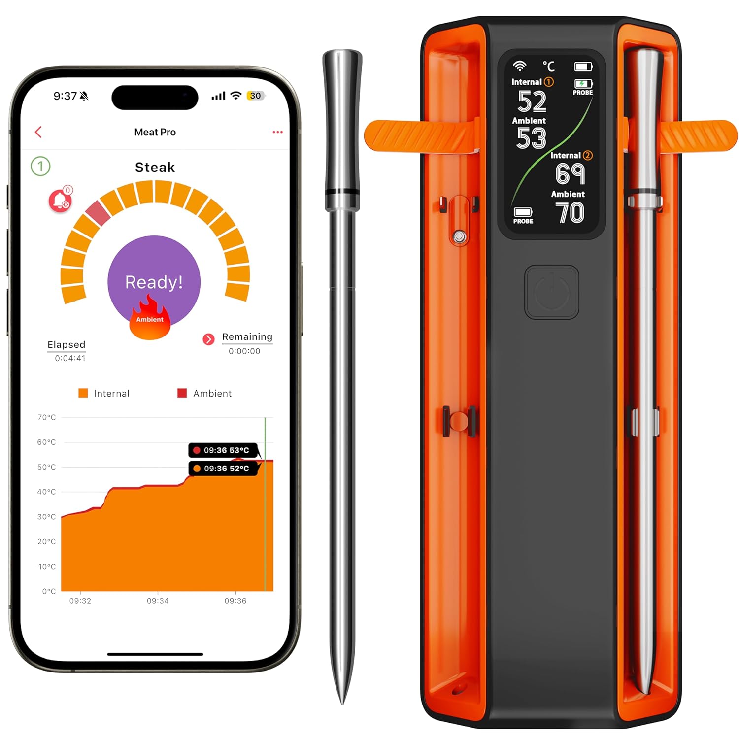 Smart Bluetooth Wireless Meat Thermometer for Perfect Cooking