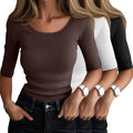 Fashionable Elbow Length Tops for Women - Set of Three Summer Shirts
