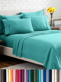 Twin XL Turquoise Microfiber Sheet Set - 4 Piece Extra Soft Fit