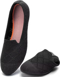 poemlady Womens Ballet Flat Shoes Knit Slip On Flats (Style CNVF)