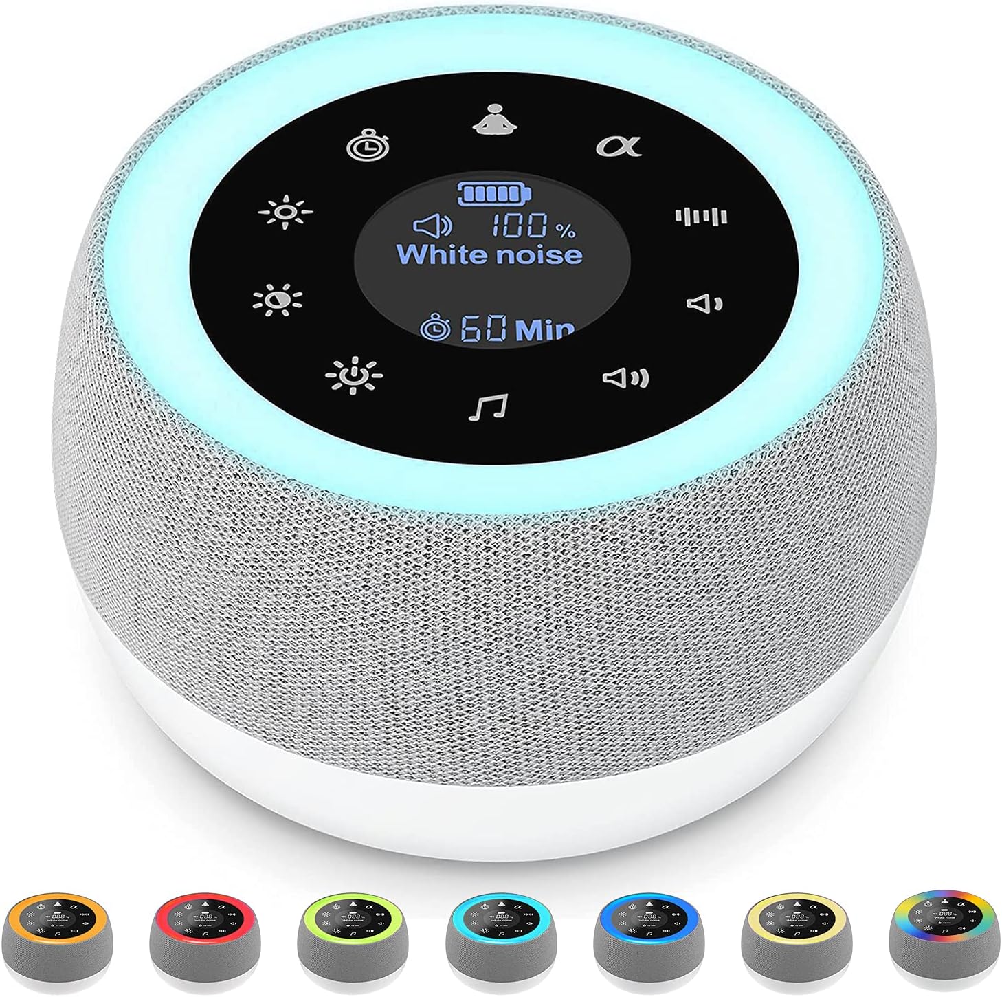 IDOLCO White Noise Machine - Sleep Aid & Night Light