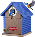 Recycled Plastic Bird House for Outdoors - Weatherproof Nesting Box