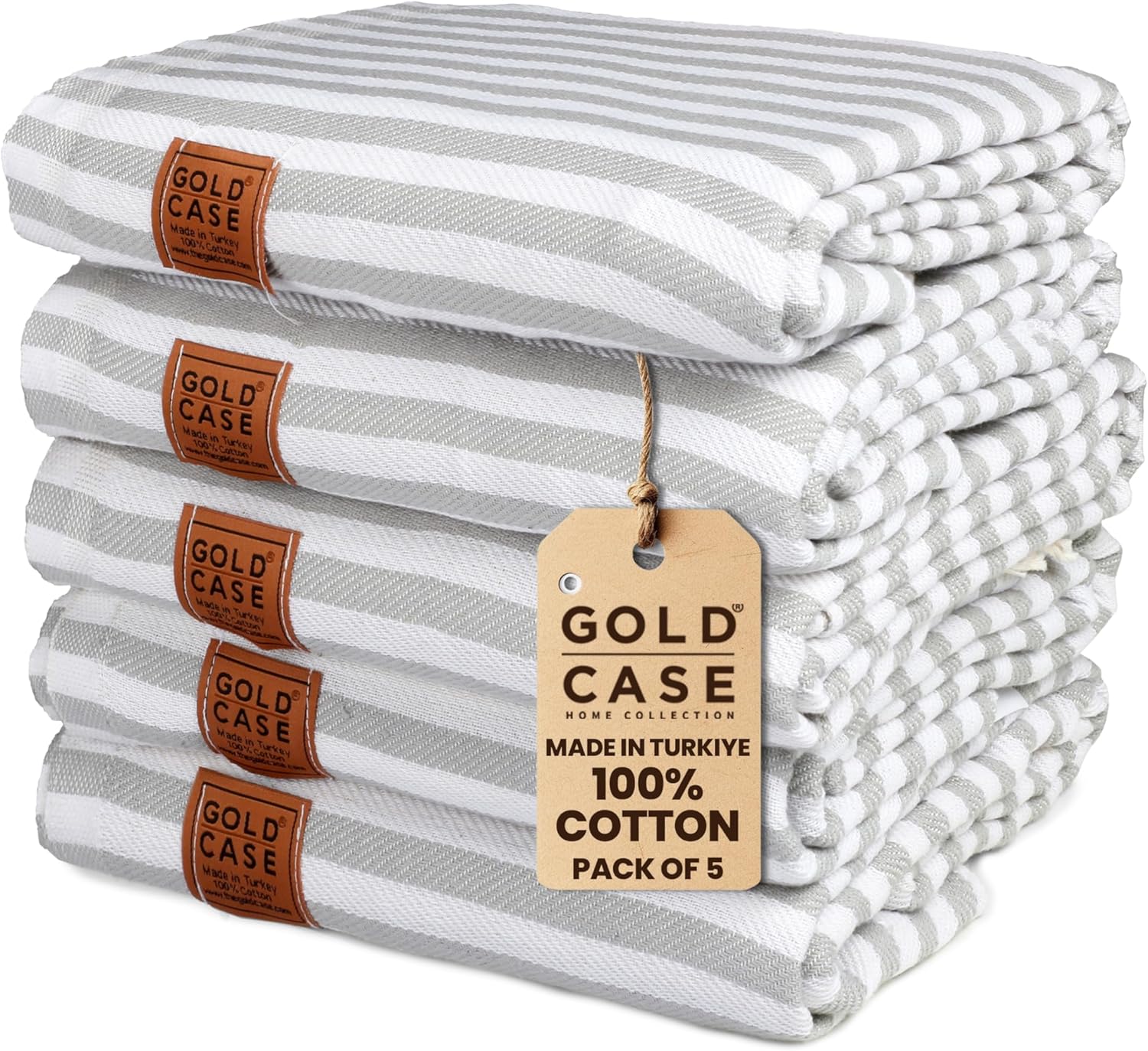 Myra Turkish Beach Towel Set of 5 - Quick Dry & Sand Free