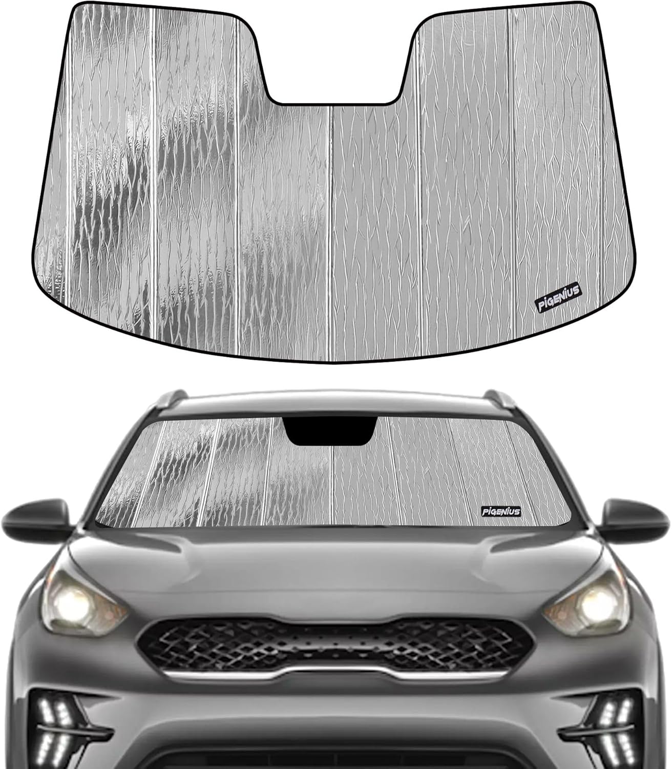 Windshield Sun Shade for Kia Niro 2017-2022 - 2-in-1 Reflective
