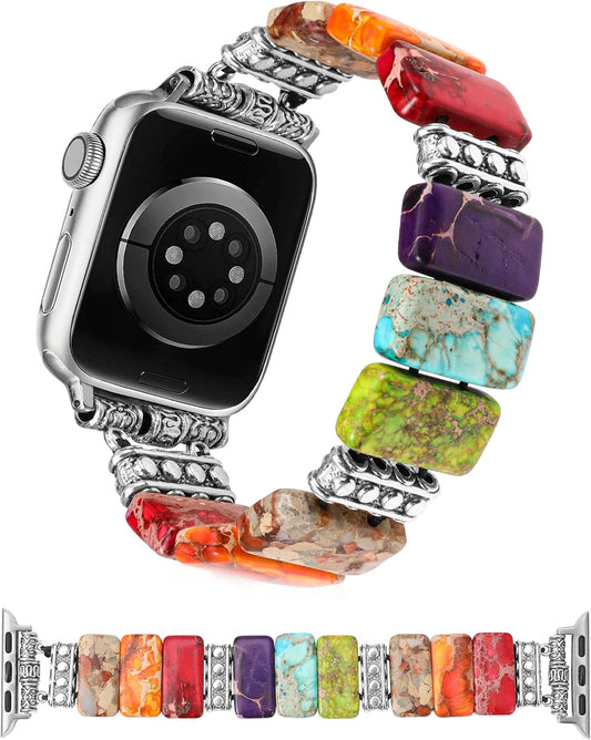 Moolia Handmade Natural Stone Apple Watch Band - Elegant & Stylish