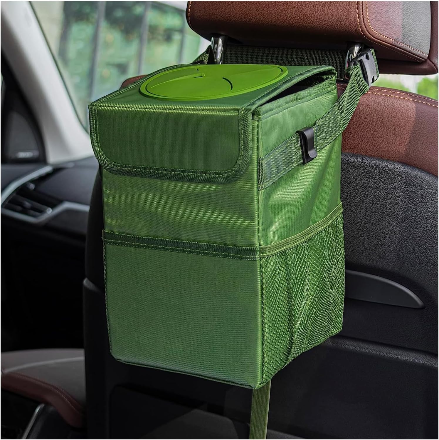 Leak-Proof Car Trash Can: Organize in Style!