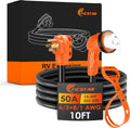 50 Amp RV Extension Cord 10 ft - Heavy Duty Twist Lock RV Power Cord