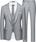 Mens Slim Fit Suit for Men One Button 3-Piece - Modern Slim Cut