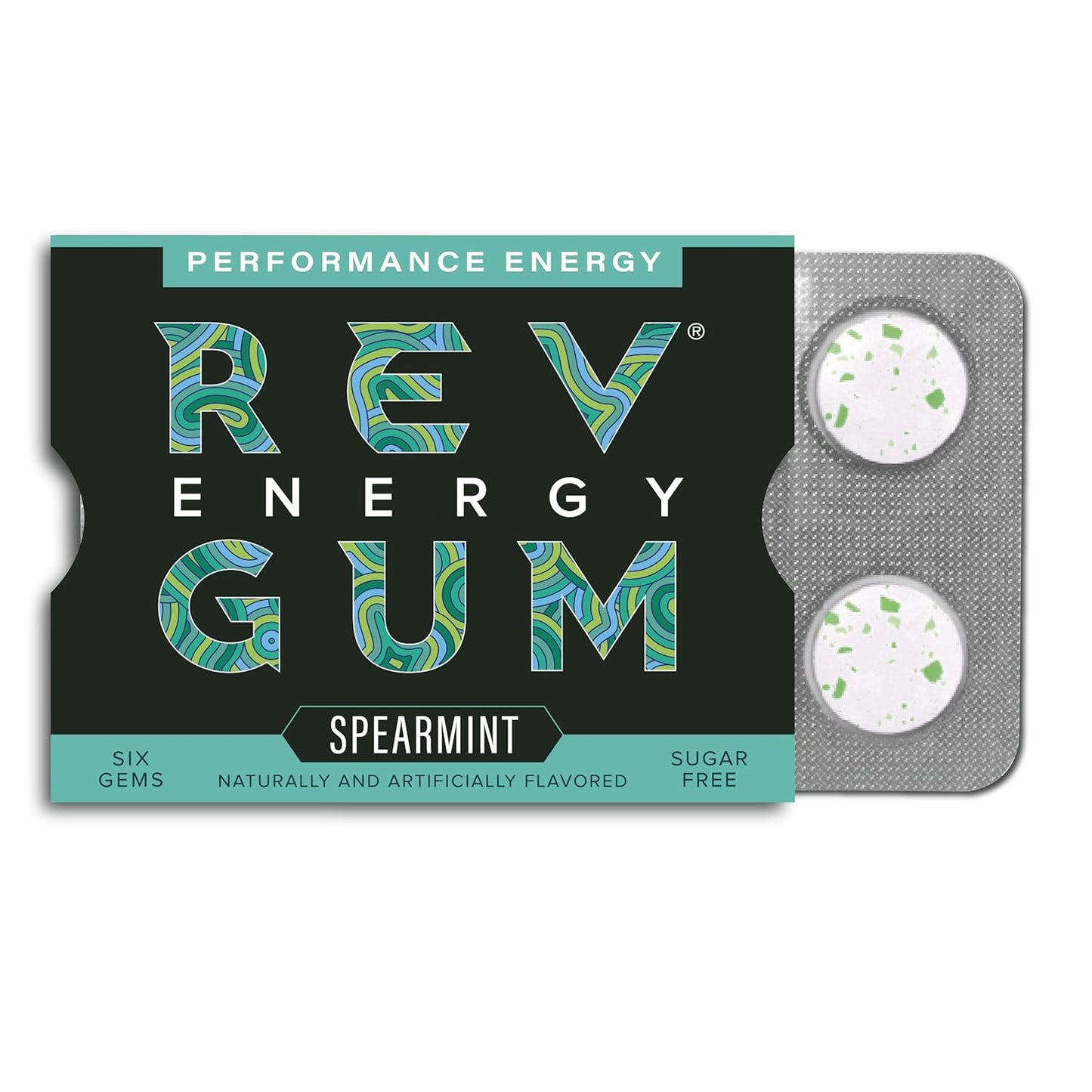 Rev Gum Caffeine Energy Gum for Quick Energy and Focus