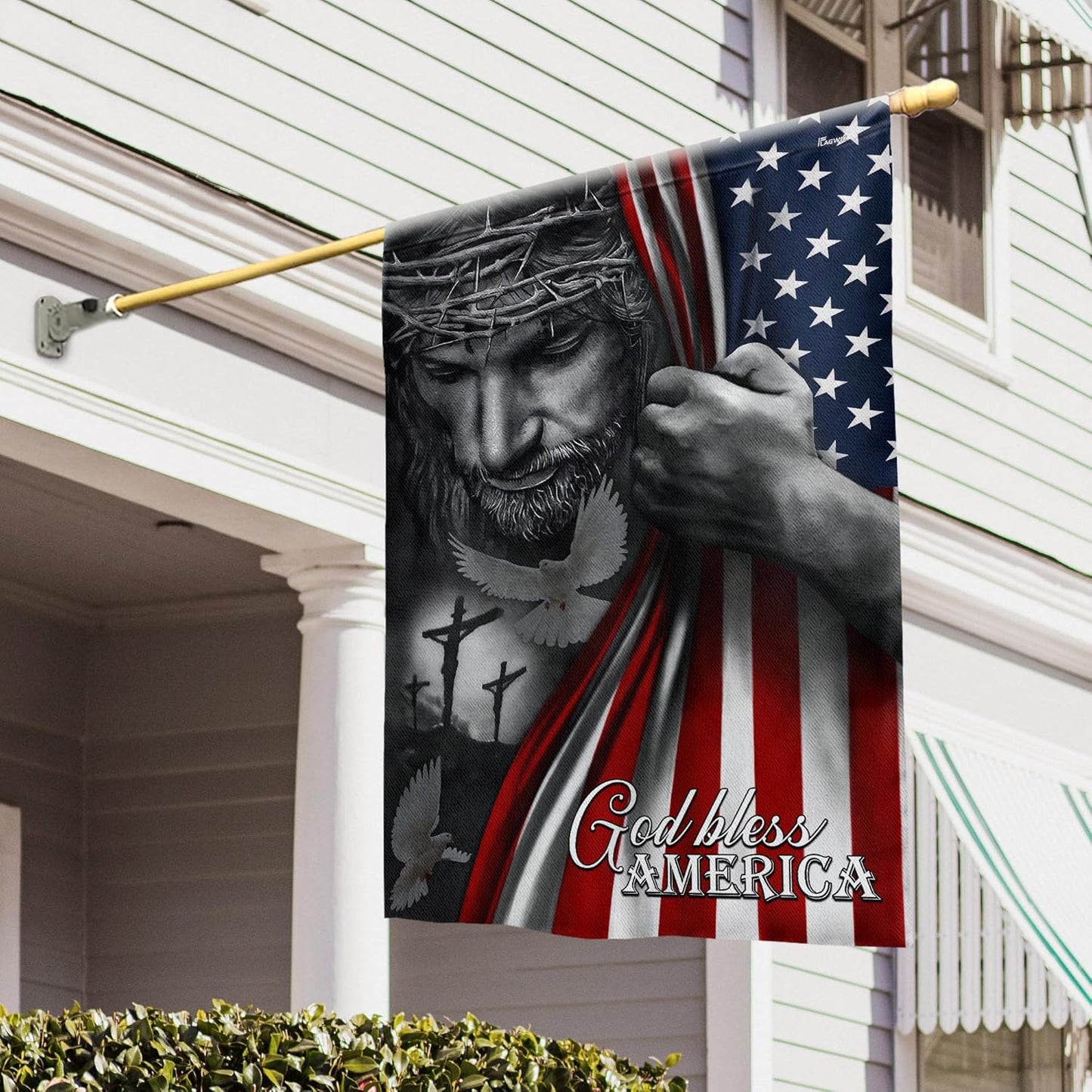 FLAGWIX Christian American Flag - Perfect for 4th of July Decor
