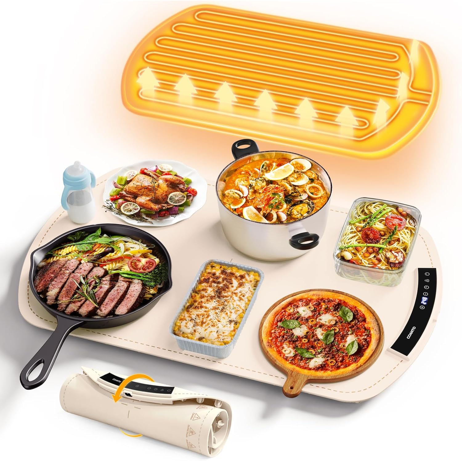 Food Warming Mat for Buffets & Parties with 9 Temperature Settings