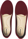 Women Wide Width Knitted Ballet Flats - Comfortable Slip On