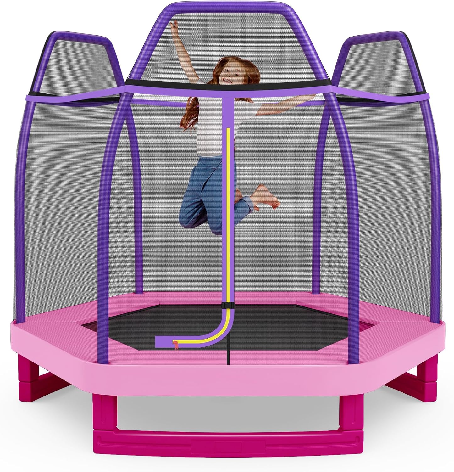 Giantex 7 Ft Trampoline for Kids - Safe Fun for Ages 3-8