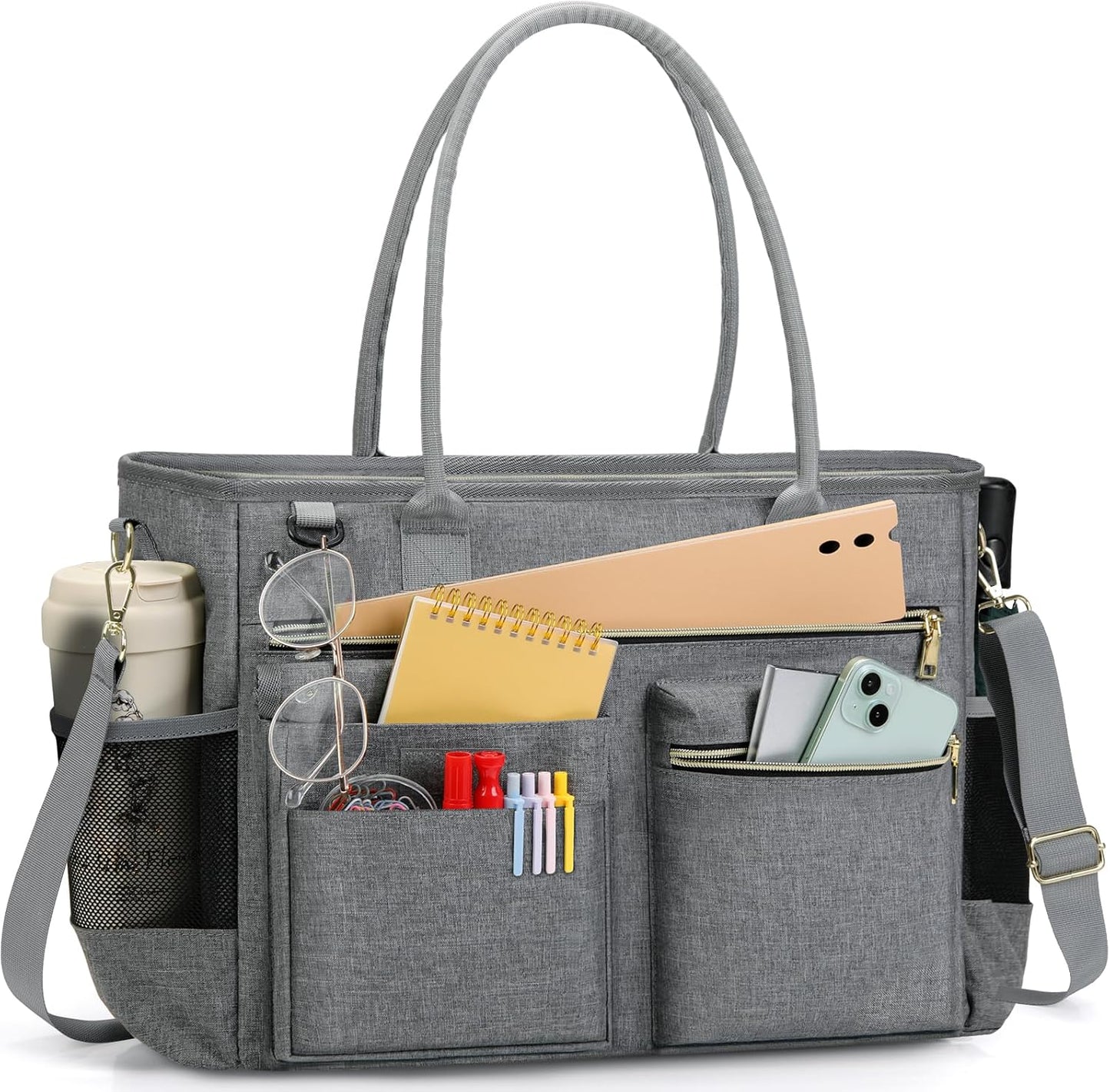 RAINSMORE Laptop Bag for Women 15.6 Inch Work Tote Bag