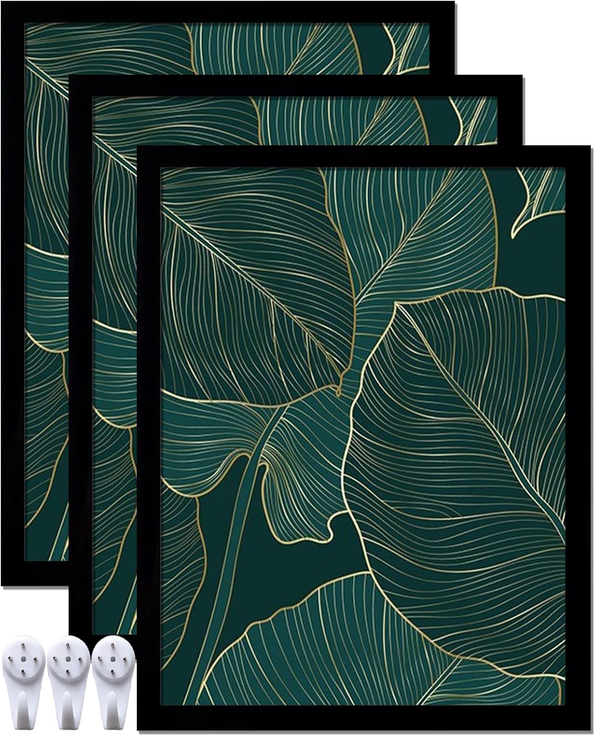 Black Picture Frame Set of 3 for 17x22 Photos and Posters