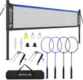 Badminton Net Set 20ft x 5ft - Anti-Sag Winch System, Full Kit