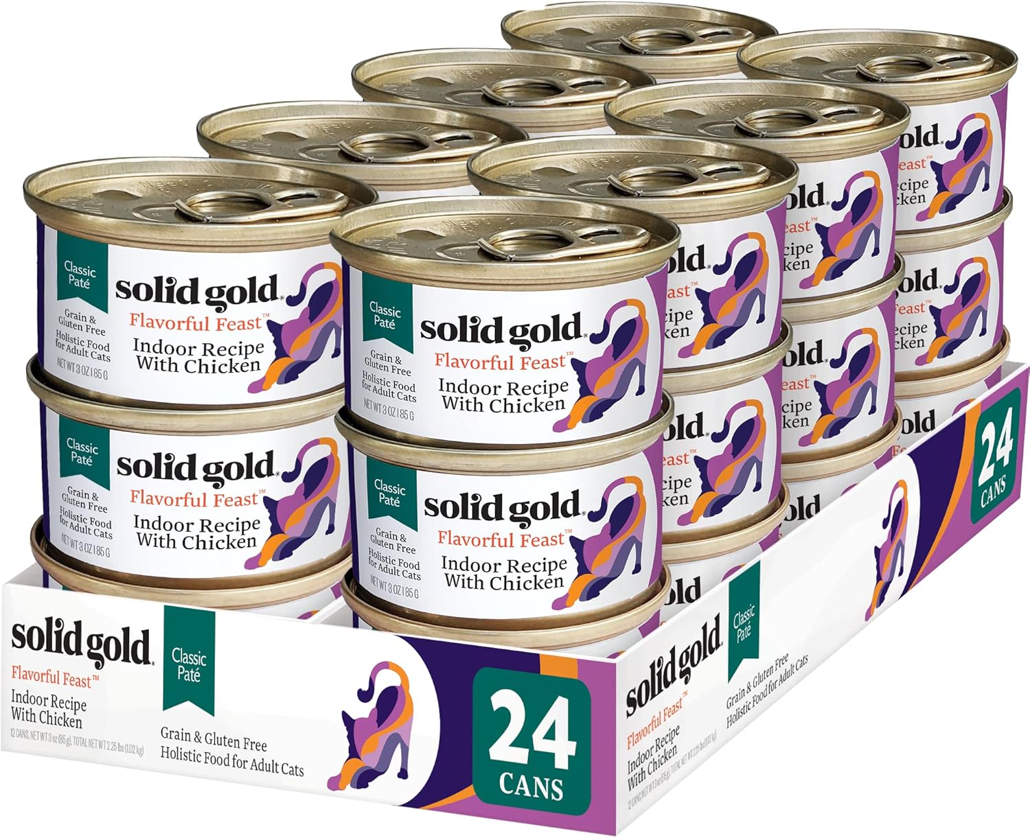 Solid Gold Wet Cat Food Pate for Indoor Cats - Grain Free Meals