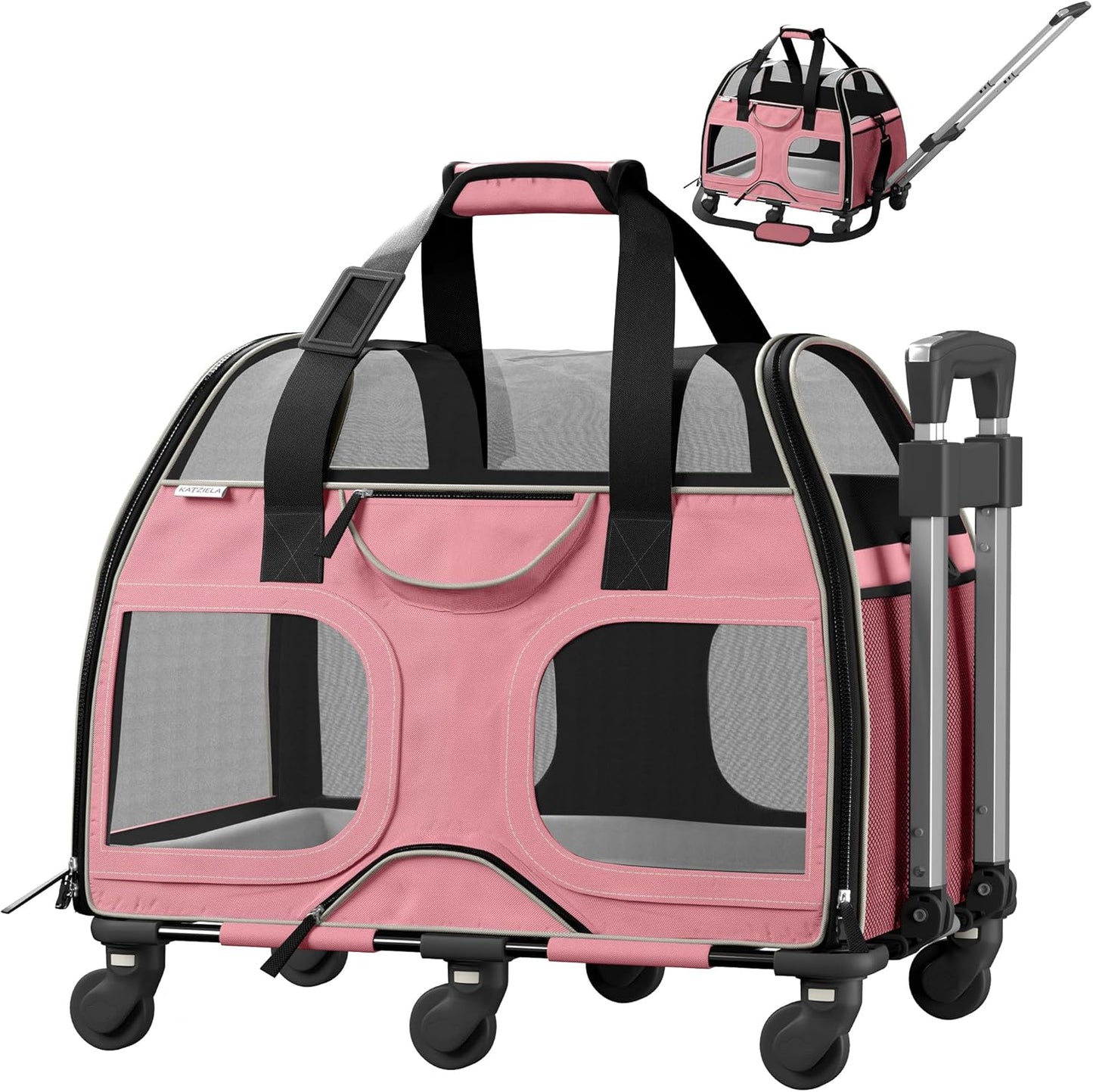 Katziela Pet Carrier - Airline Compliant Luxury Rider for Pets