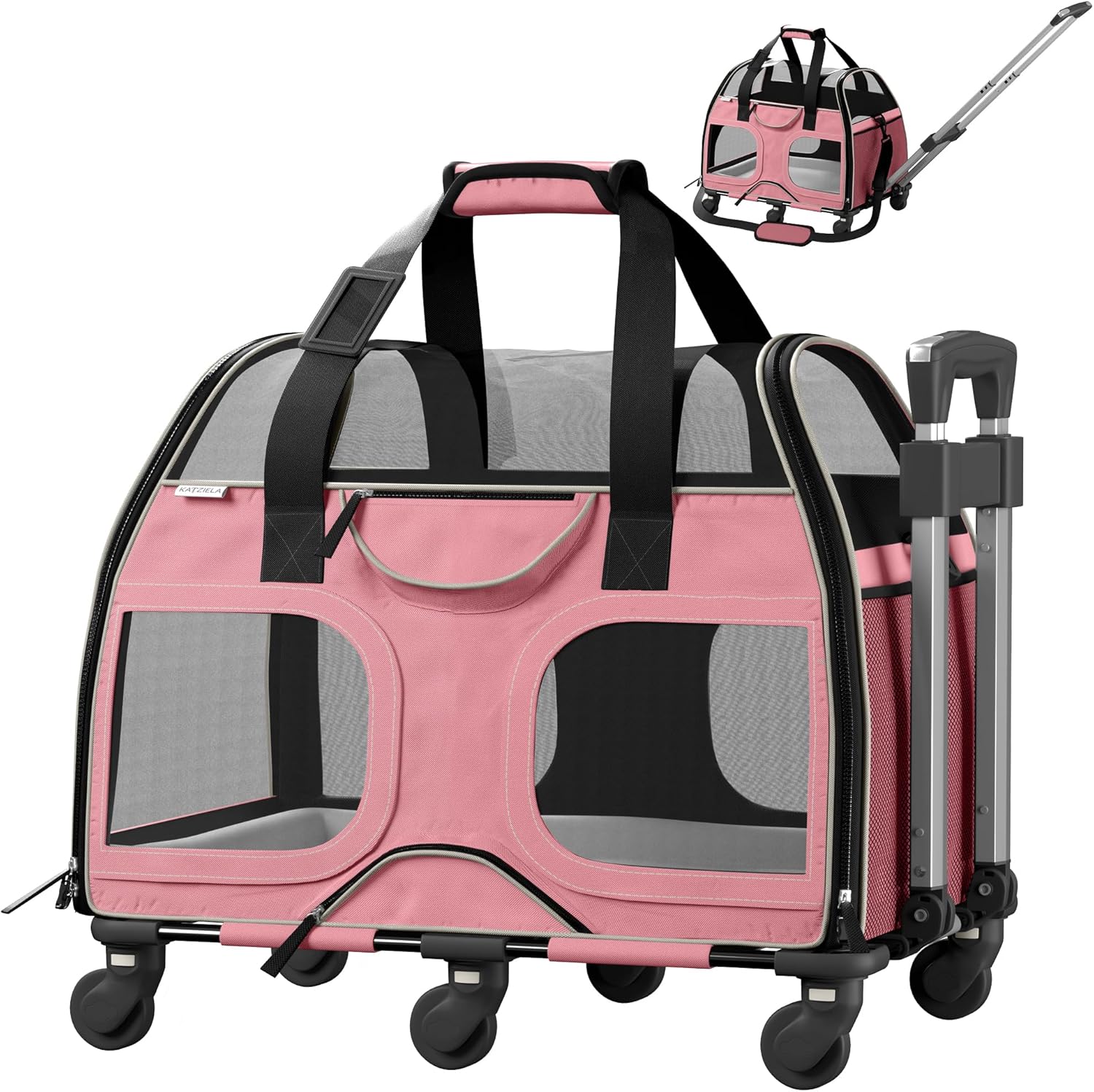 Katziela Pet Carrier - Airline Compliant Luxury Rider for Pets