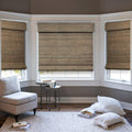 Bamboo Blinds Cordless Roman Shades 33in x 64in - Patio & Indoor