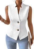 Women's Sleeveless Vest Blazer Lightweight Summer Top - Elegant Fit