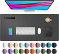 Aothia Leather Desk Pad Protector 23.6in x 13.7in - Waterproof Desk