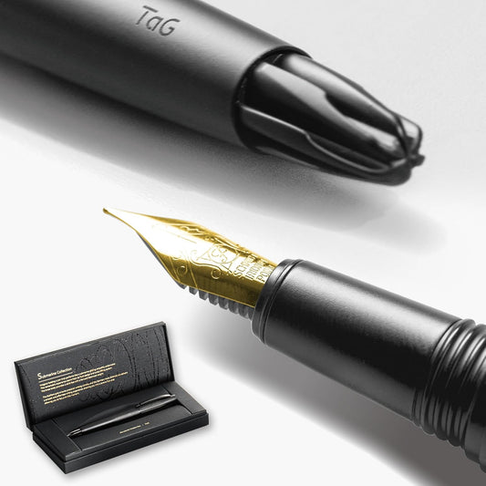 TAG Submarine Luxury Fountain Pen with Gold-Plated Fine Nib