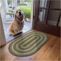Pinecone Oval Woven Rug 27x45 - Country Braided Jute Rug for Entryway