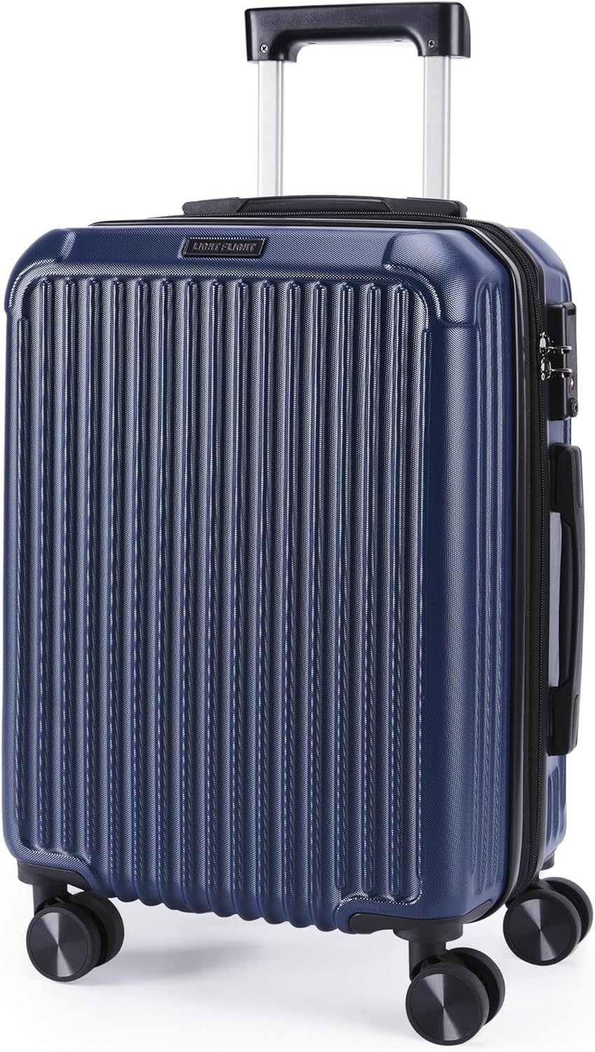 LIGHT FLIGHT 20 Inch Carry On Luggage with Expandable Features