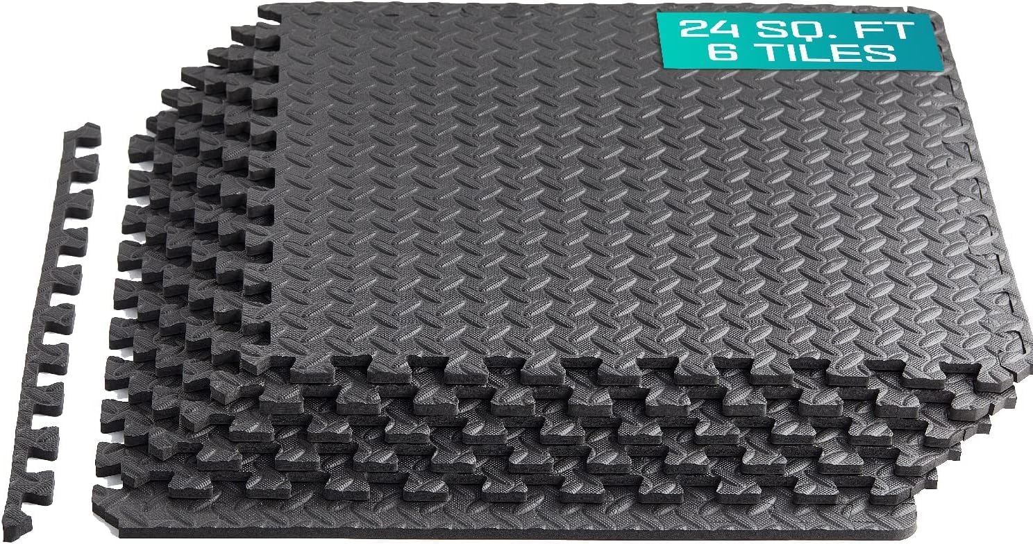 Yes4All Puzzle Exercise Mat for Home Gym - EVA Foam Tiles