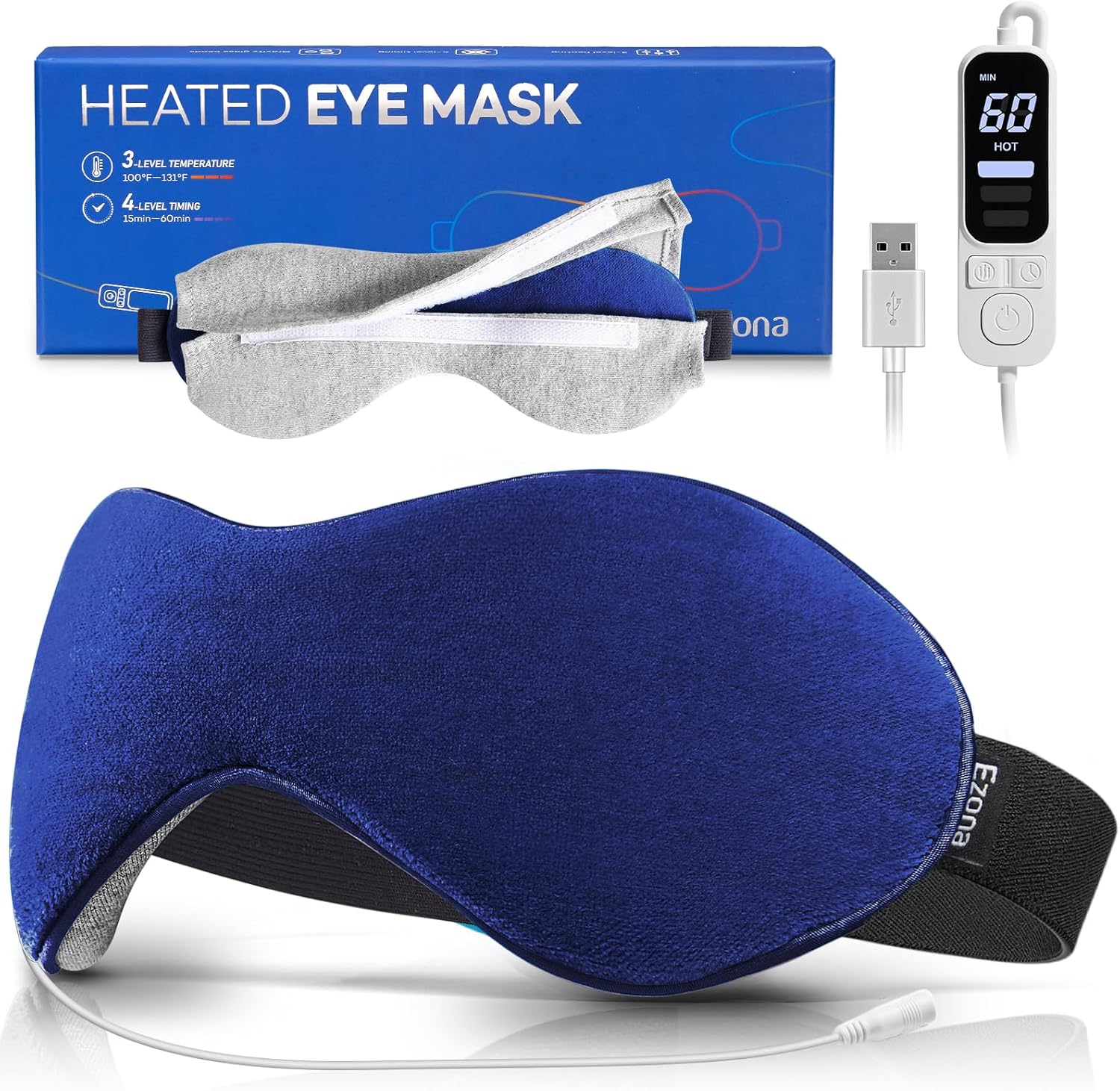 Ezona USB Heated Eye Mask - Soothes Dry Eyes