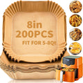 200 Disposable Air Fryer Liners - Non-Stick Cooking Essential!