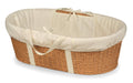 Wicker-Look Woven Baby Moses Changing Basket with Pad and Cover