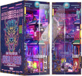 Tonecheer Cyber City Book Nook Kit for Adults - Neon Lighted Miniature