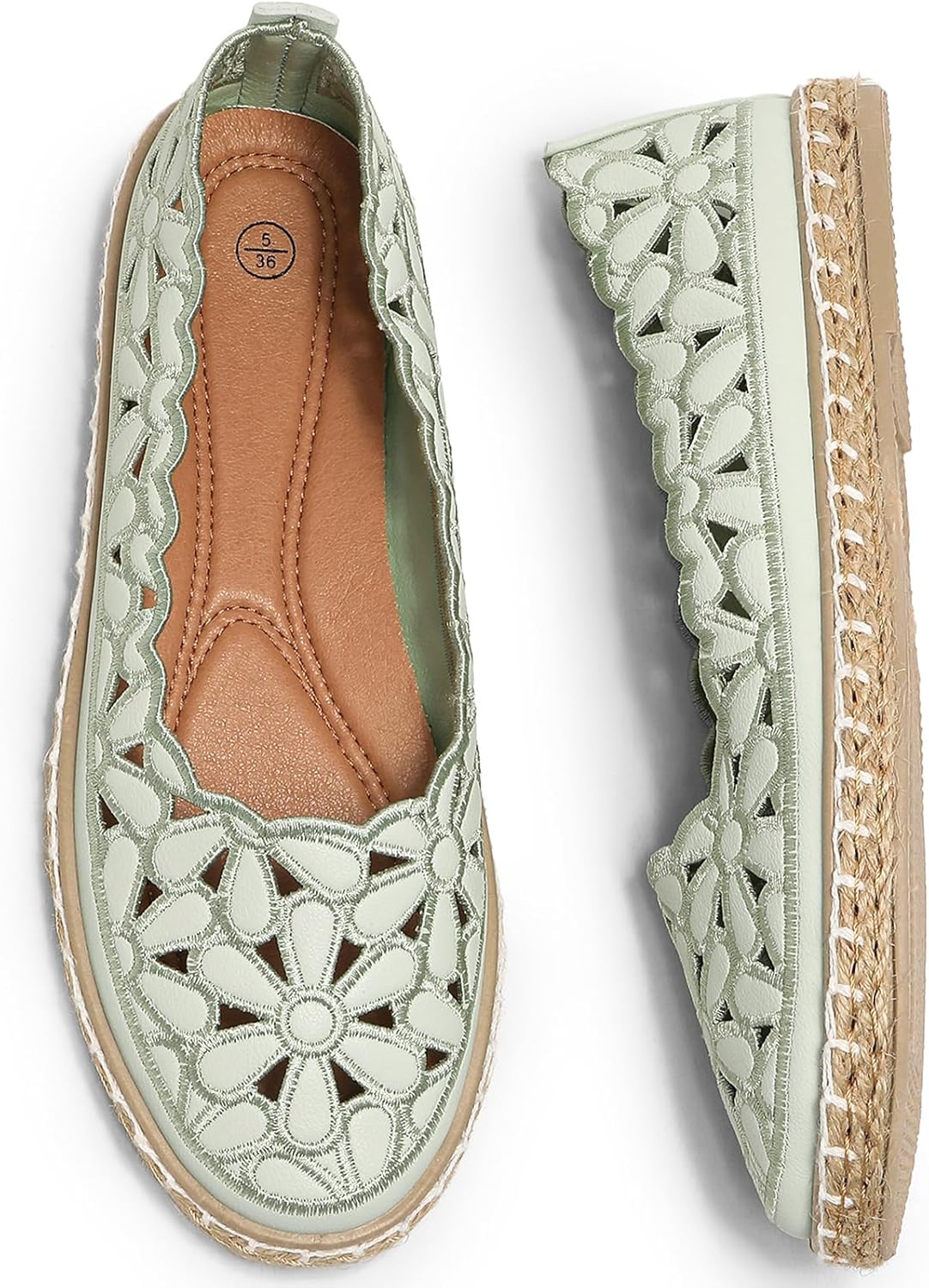 HEAWISH Womens Ballet Flat Daisy Round Toe Casual Slip On Shoes