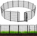 ADAVIN Tall Garden Fence 54 in H 22.1 ft L - Sturdy Outdoor Dog