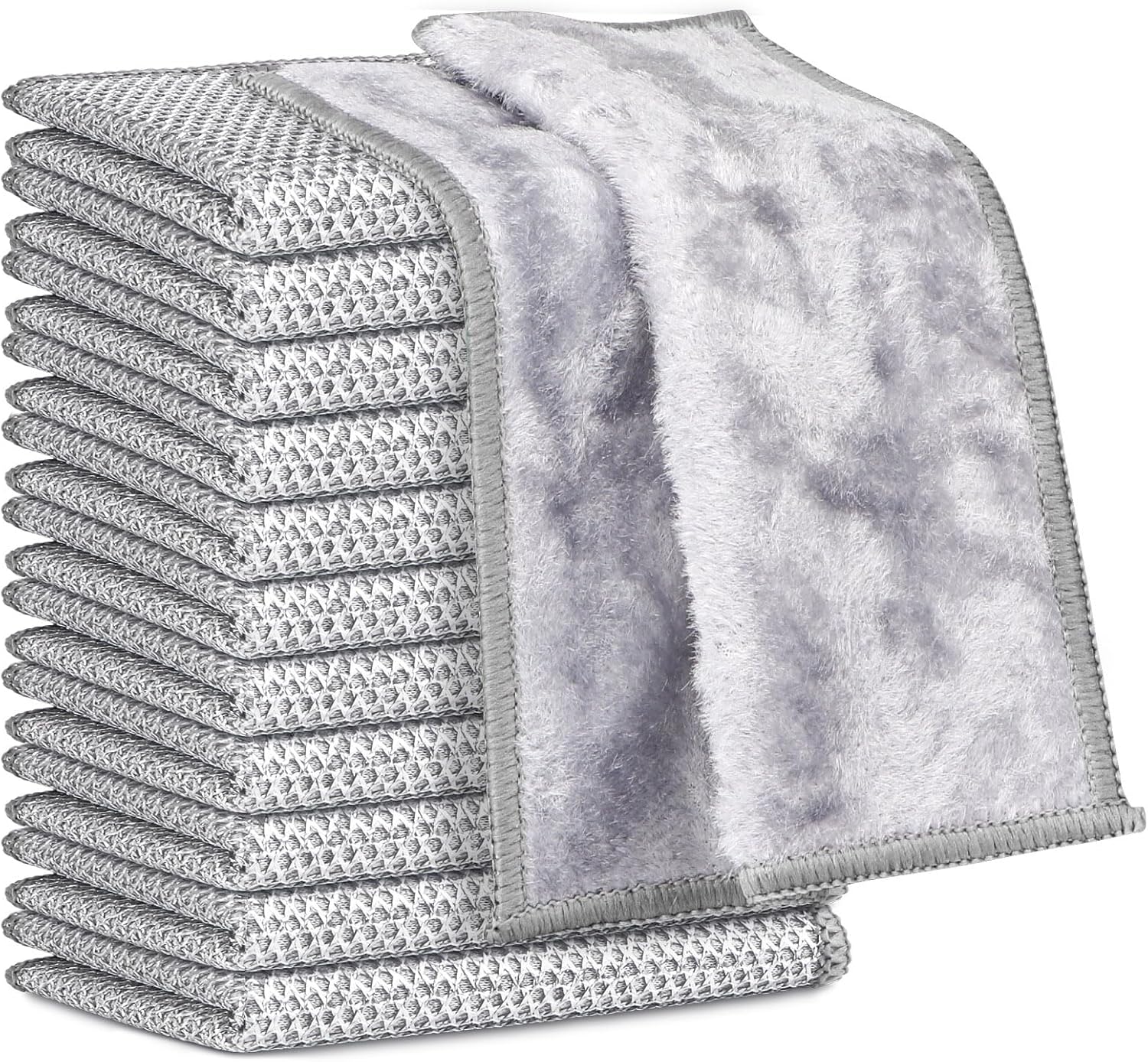 AIDEA Dual Sided Dish Rags 12PK - Non Scratch Steel Scrubber