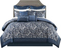 Madison Park Brystol 24 Piece Faux Silk Comforter Set