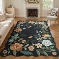 Lahome Floral Rugs for Living Room 5x7 - Soft Washable Area Rug