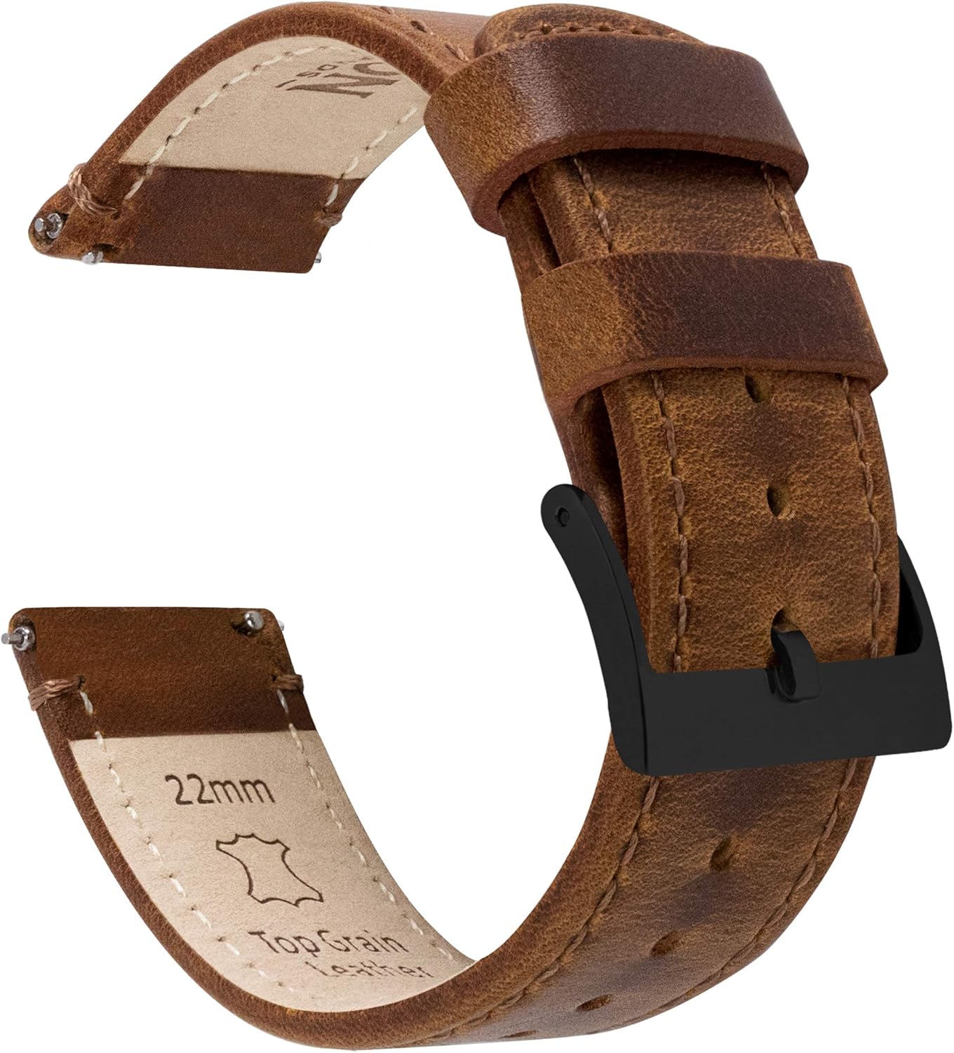 Barton Quick Release Top Grain Leather Watch Band Strap Options