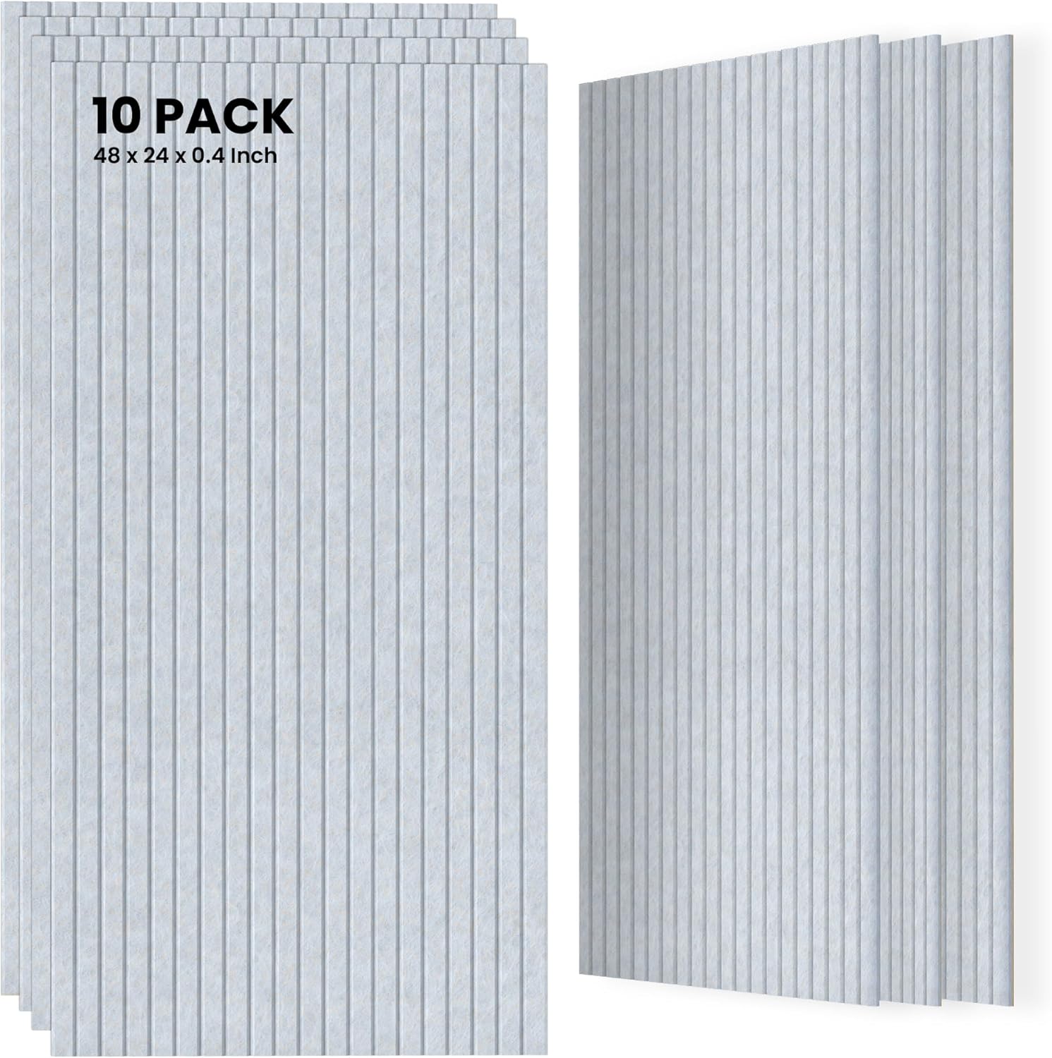 10 Pack Sound Proof Panels for Walls - Large Acoustic Panels