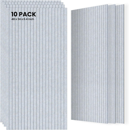 10 Pack Sound Proof Panels for Walls - Large Acoustic Panels