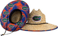 FOCO Mens College Team Logo Floral Lifeguard Straw Sun Hat - Team