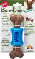 SPOT Bam-Bones Plus Dental Chew Bone - Durable Bacon Flavored Chew